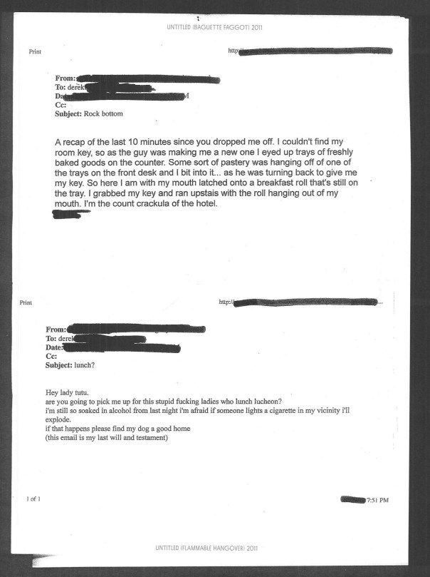 Untitled (Baguette Faggot) 2011