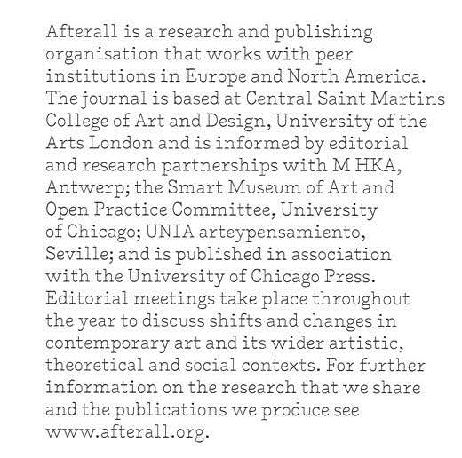 Afterall, Spring 2013 (About Afterall)