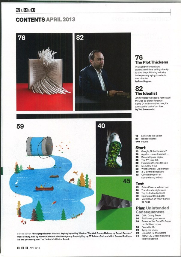 Wired (Apirl 2013) Table of Contents 2