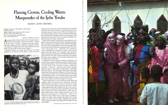 African Arts, Volume XX, Issue Number 01. October 1986.