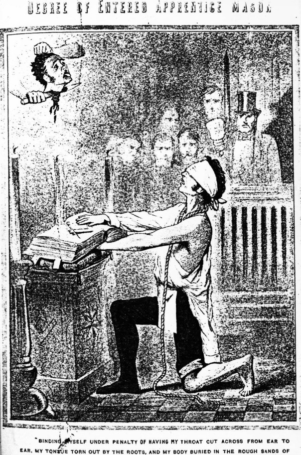 "Binding myself under penalty of having my throat cut across from ear to ear. My tongue torn out by the roots, and my body buried in the rough sands of the sea." Ritual America by Adam Parfrey & Craig Heimbichner.