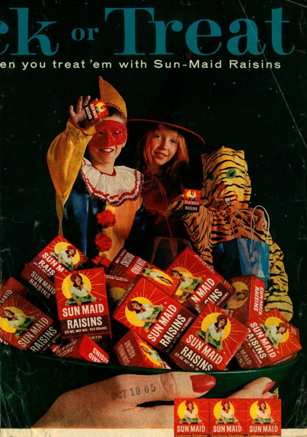 Sun Maid Raisins Advertisement, October 1965.