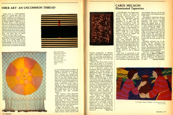 FiberArts. March/April 1982.