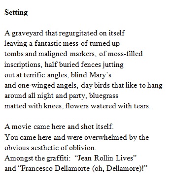 From the longer poem Outside the Ossuary by David Pemberton 