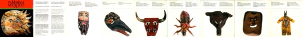 Dayton Museum of Natural History Accordion pamphlet from the Dayton Museum of Natural History exhibit "The Many Faces of Mexico: a Celebration of Masks".