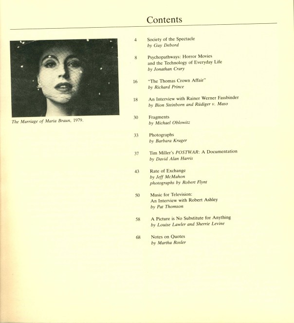 Table of Contents, n. 2. 